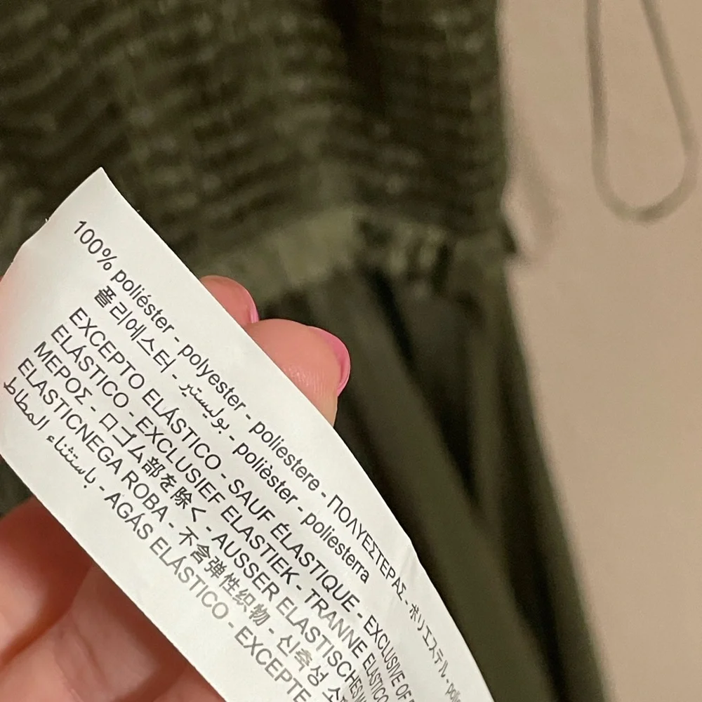 Zara Elegant Olive Green Maxi Dress with adjustable tie straps - Picture 5 of 8